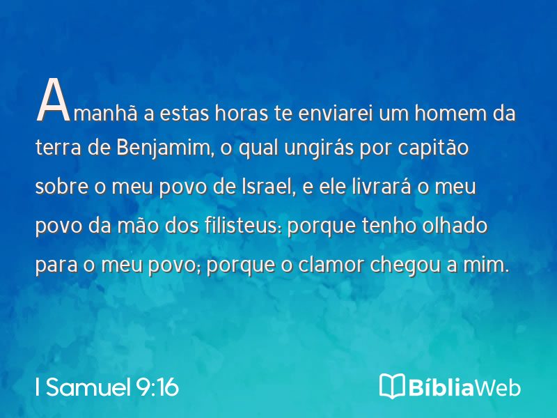 I Samuel 9:16 em imagem para compartilhar