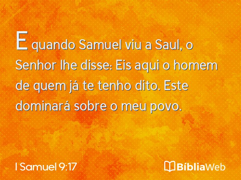I Samuel 9:17 em imagem para compartilhar
