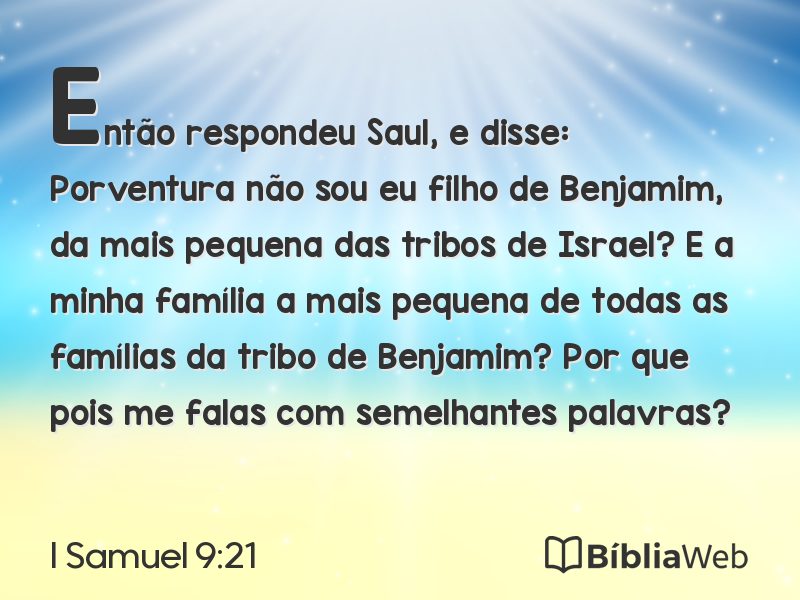 I Samuel 9:21 em imagem para compartilhar