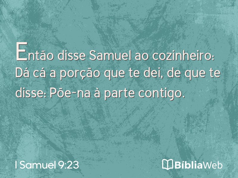 I Samuel 9:23 em imagem para compartilhar