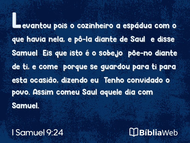 I Samuel 9:24 em imagem para compartilhar