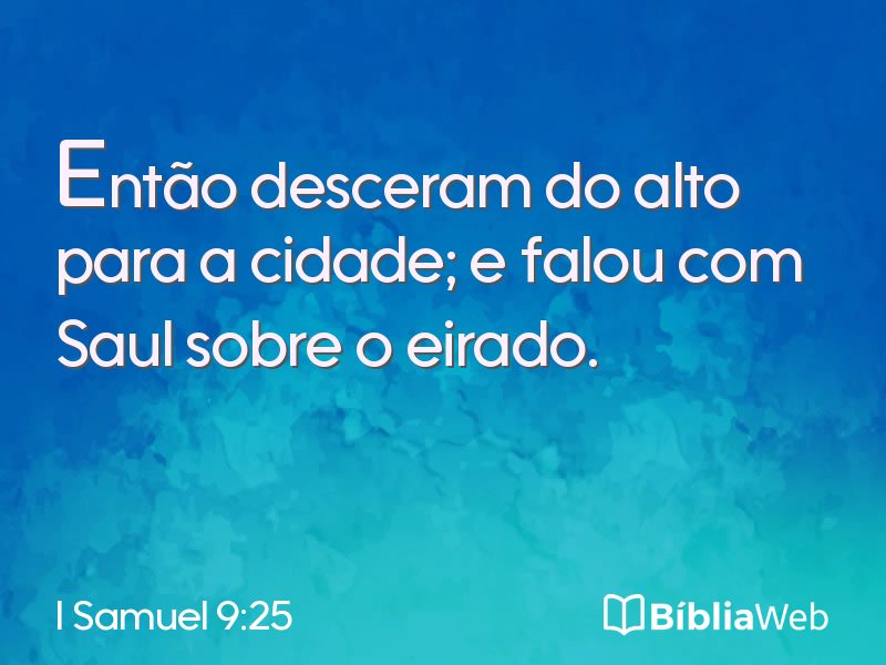 I Samuel 9:25 em imagem para compartilhar