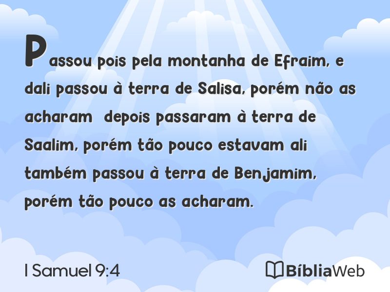 I Samuel 9:4 em imagem para compartilhar