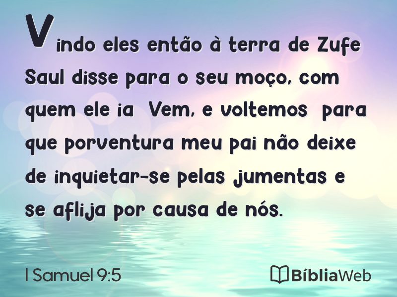 I Samuel 9:5 em imagem para compartilhar