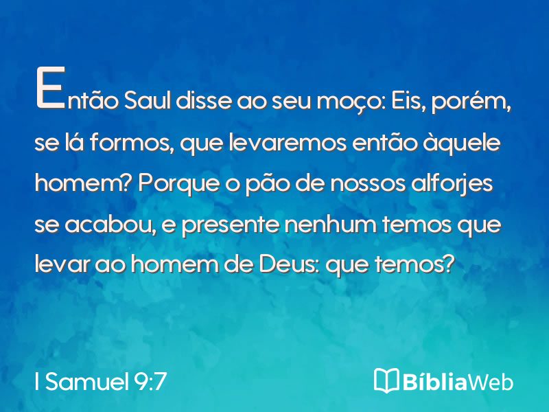 I Samuel 9:7 em imagem para compartilhar