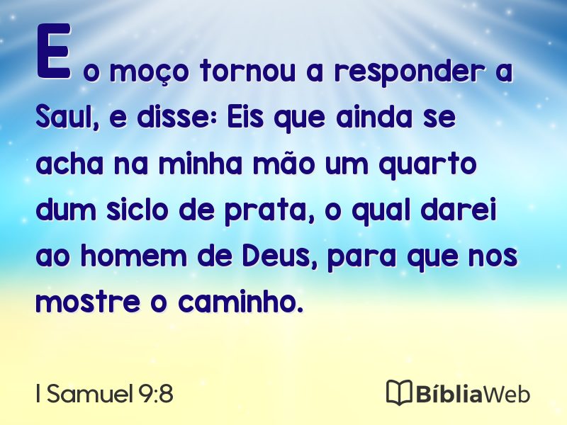 I Samuel 9:8 em imagem para compartilhar