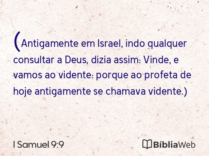I Samuel 9:9 em imagem para compartilhar