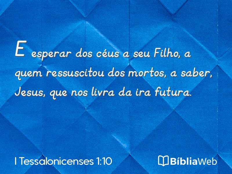 I Tessalonicenses 1:10 em imagem para compartilhar