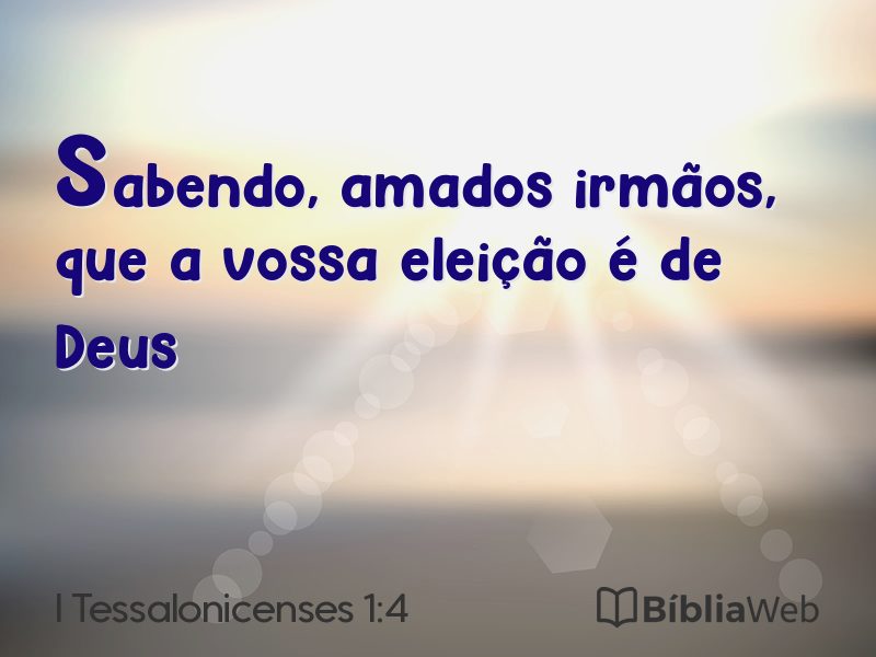 I Tessalonicenses 1:4 em imagem para compartilhar