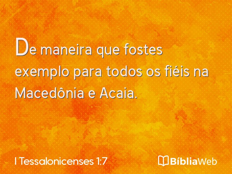 I Tessalonicenses 1:7 em imagem para compartilhar