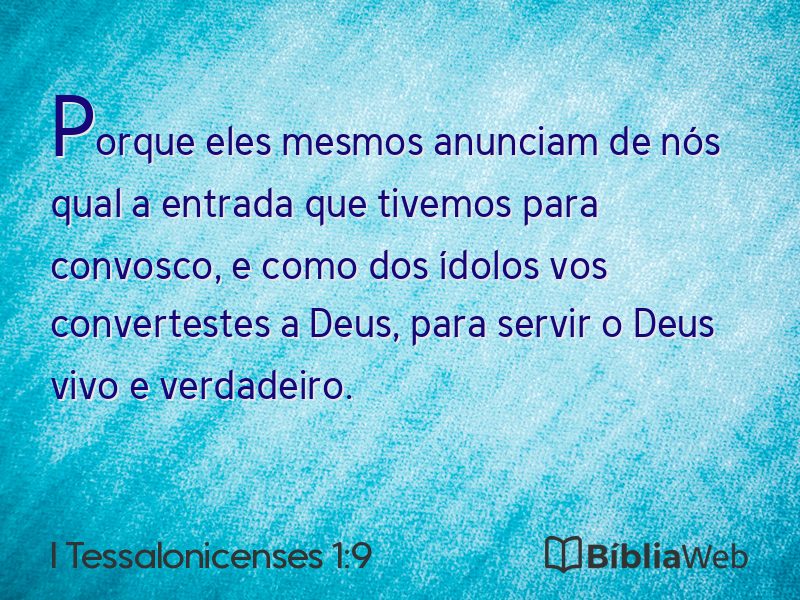 I Tessalonicenses 1:9 em imagem para compartilhar