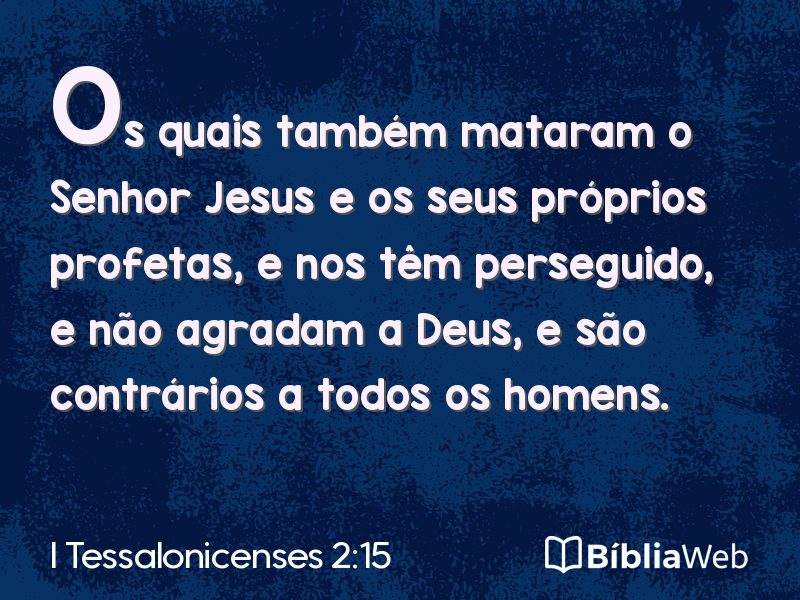 I Tessalonicenses 2:15 em imagem para compartilhar