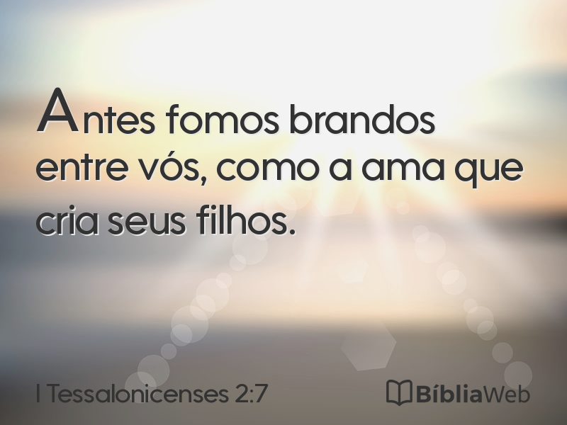 I Tessalonicenses 2:7 em imagem para compartilhar