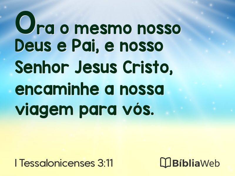 I Tessalonicenses 3:11 em imagem para compartilhar