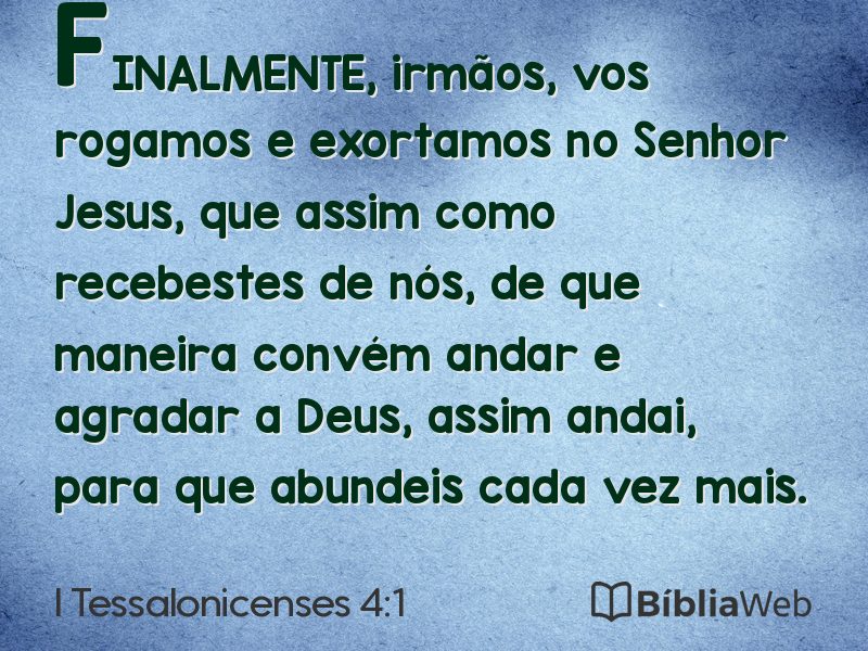 I Tessalonicenses 4:1 em imagem para compartilhar