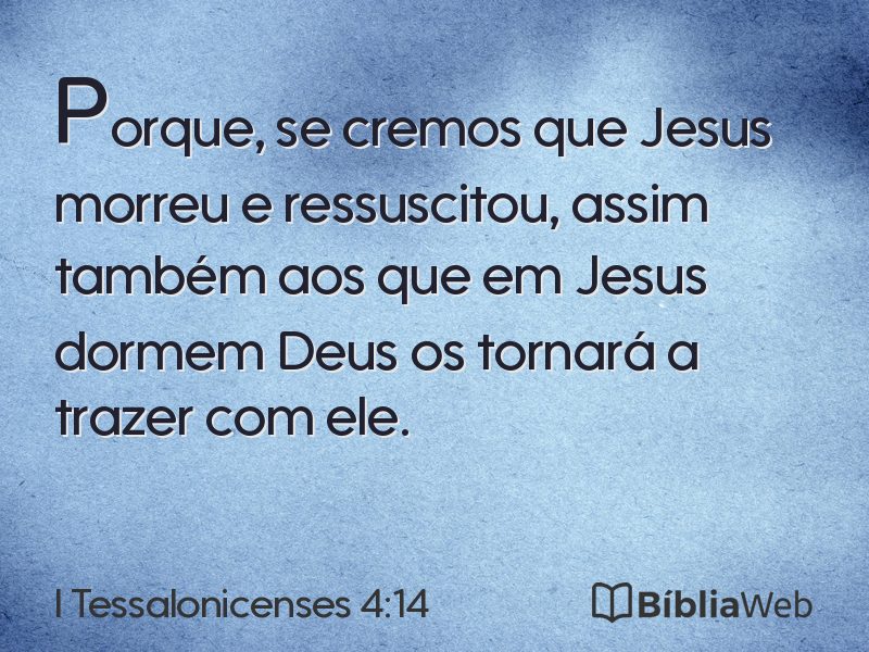 I Tessalonicenses 4:14 em imagem para compartilhar