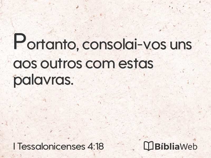 I Tessalonicenses 4:18 em imagem para compartilhar