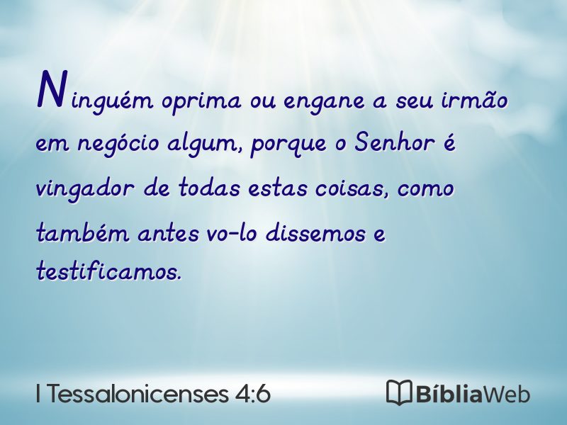 I Tessalonicenses 4:6 em imagem para compartilhar