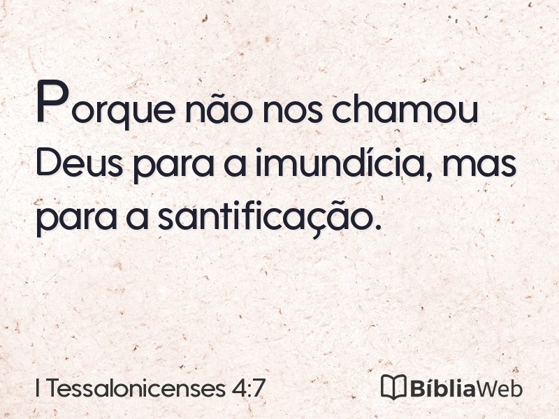 I Tessalonicenses 4:7 em imagem para compartilhar
