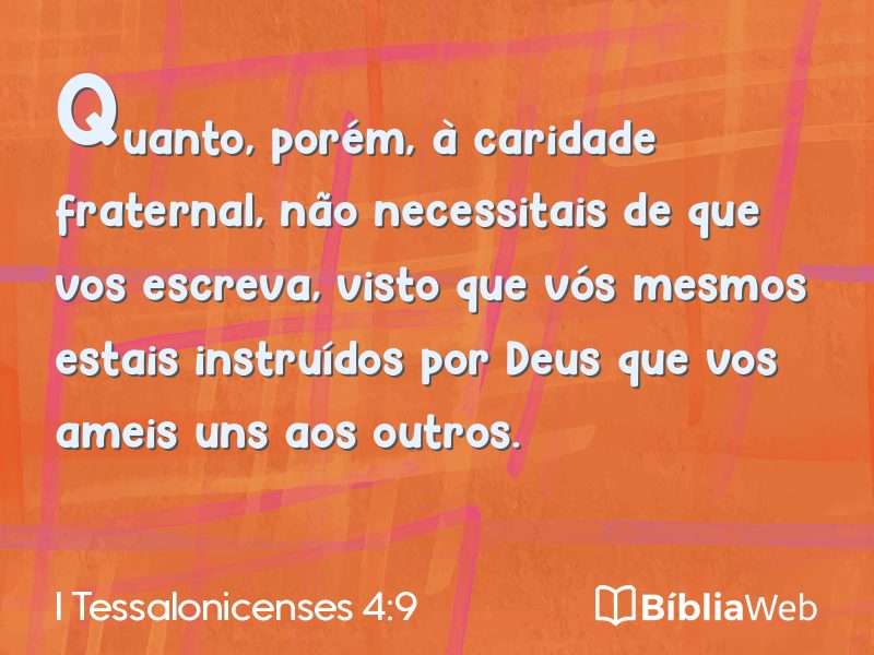 I Tessalonicenses 4:9 em imagem para compartilhar