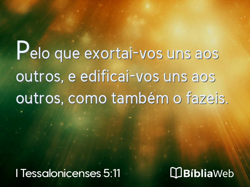 I Tessalonicenses 5:11 em imagem para compartilhar