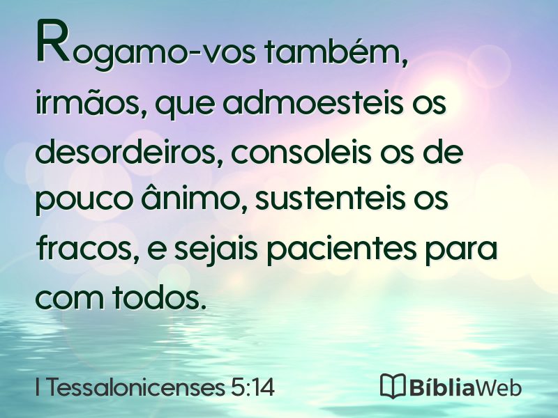 I Tessalonicenses 5:14 em imagem para compartilhar