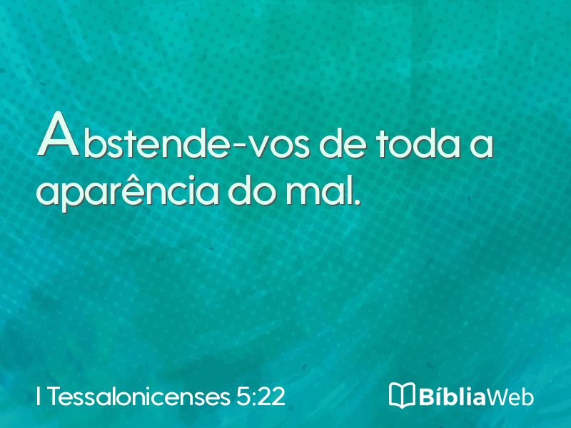 I Tessalonicenses 5:22 em imagem para compartilhar