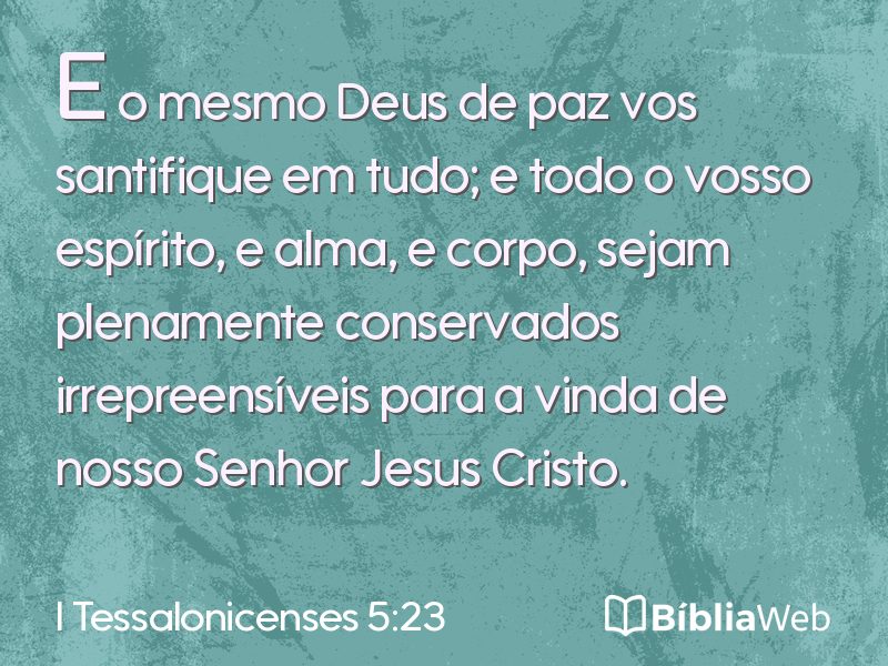 I Tessalonicenses 5:23 em imagem para compartilhar