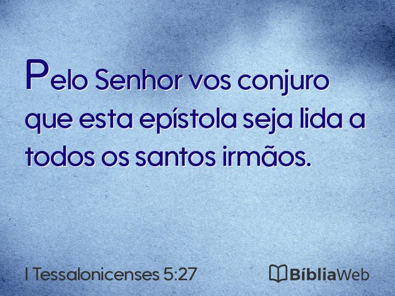 I Tessalonicenses 5:27 em imagem para compartilhar
