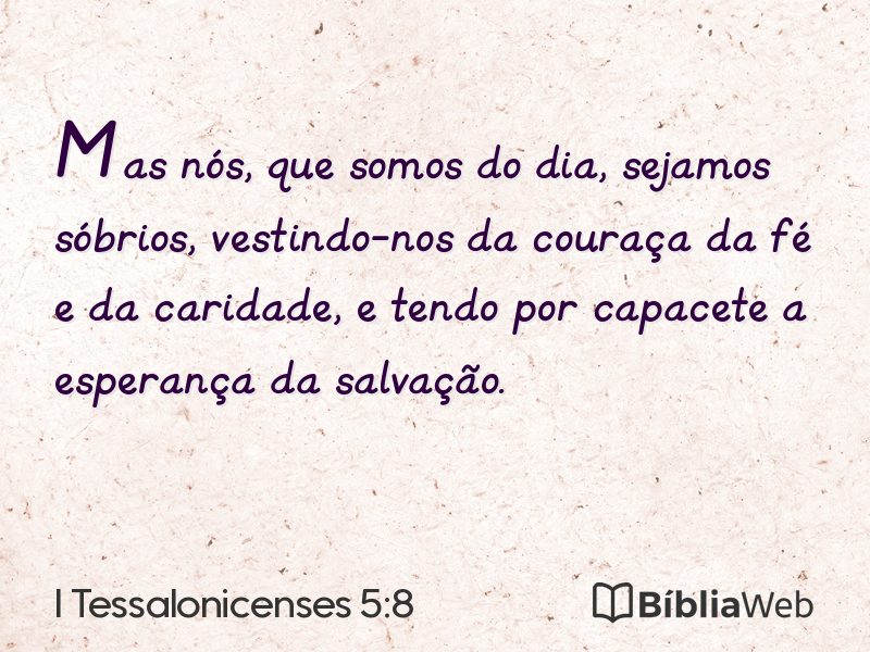 I Tessalonicenses 5:8 em imagem para compartilhar