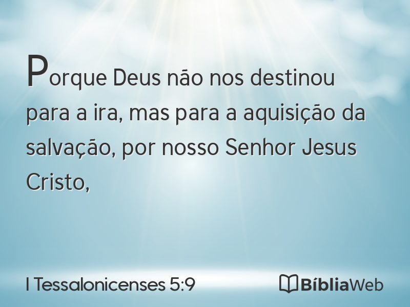 I Tessalonicenses 5:9 em imagem para compartilhar