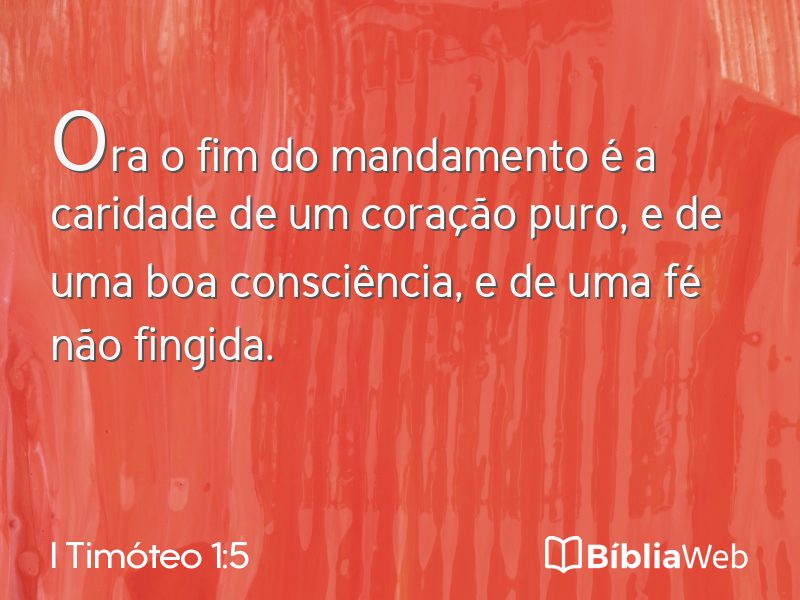 I Timóteo 1:5 em imagem para compartilhar