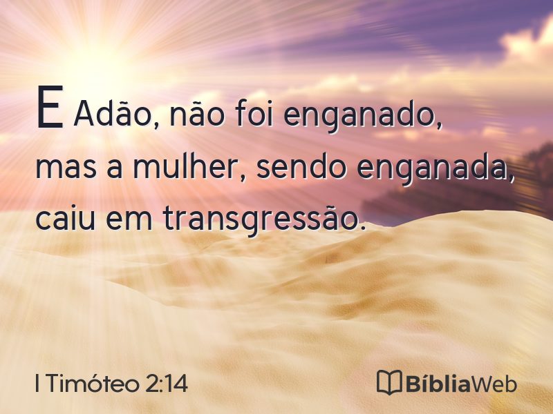 I Timóteo 2:14 em imagem para compartilhar