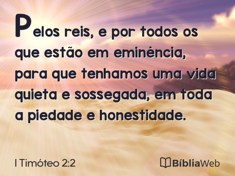 I Timóteo 2:2 em imagem para compartilhar