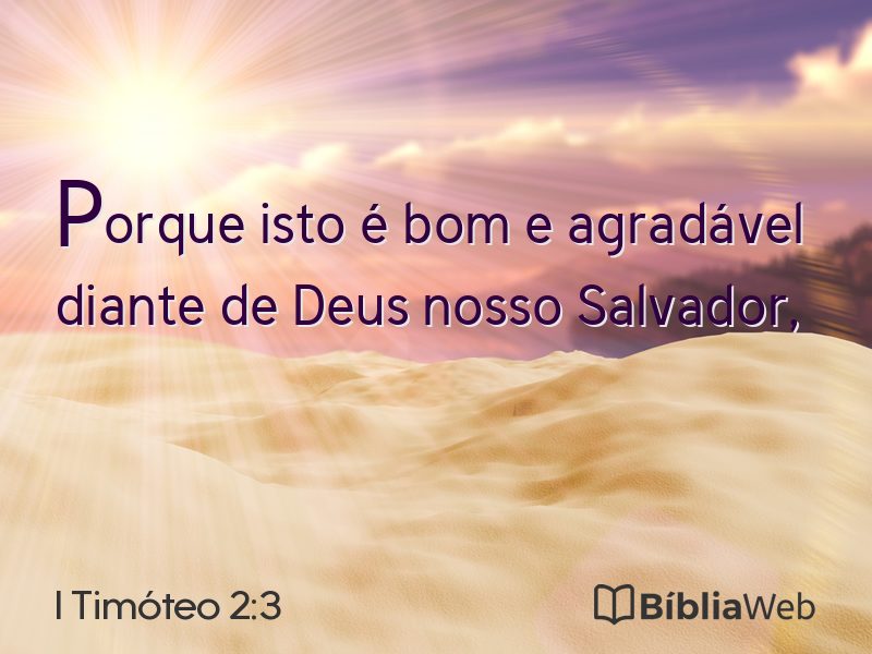 I Timóteo 2:3 em imagem para compartilhar