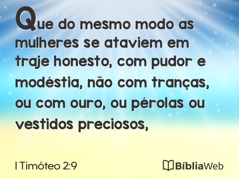 I Timóteo 2:9 em imagem para compartilhar