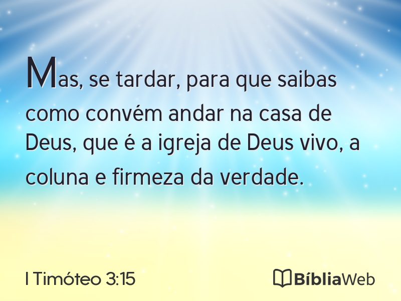 I Timóteo 3:15 em imagem para compartilhar