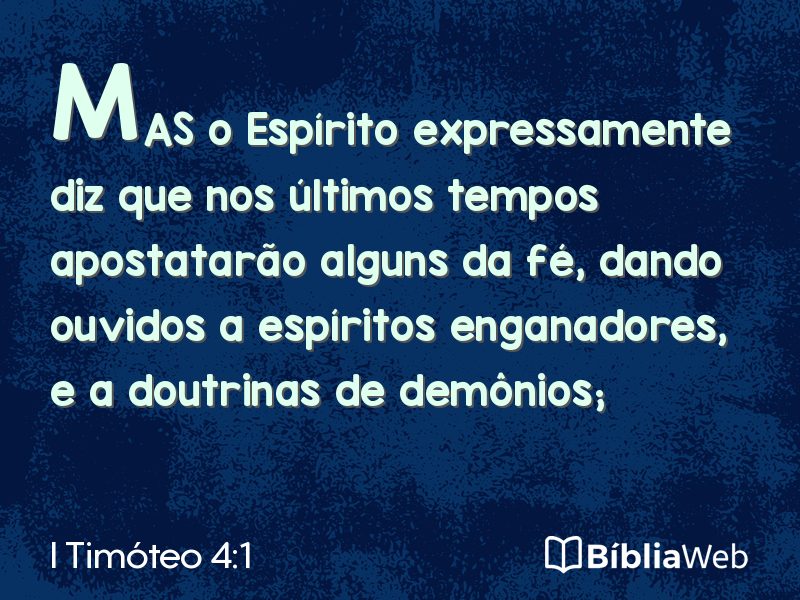 I Timóteo 4:1 em imagem para compartilhar