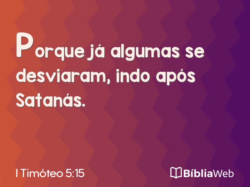 I Timóteo 5:15 em imagem para compartilhar