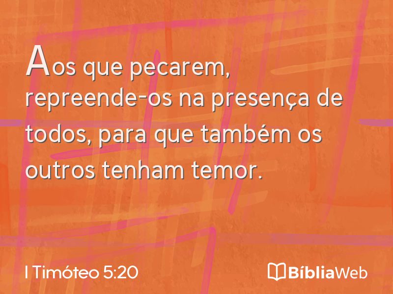 I Timóteo 5:20 em imagem para compartilhar