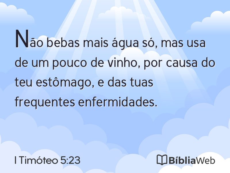 I Timóteo 5:23 em imagem para compartilhar