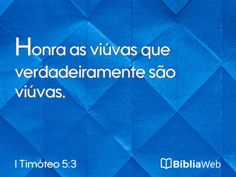 I Timóteo 5:3 em imagem para compartilhar