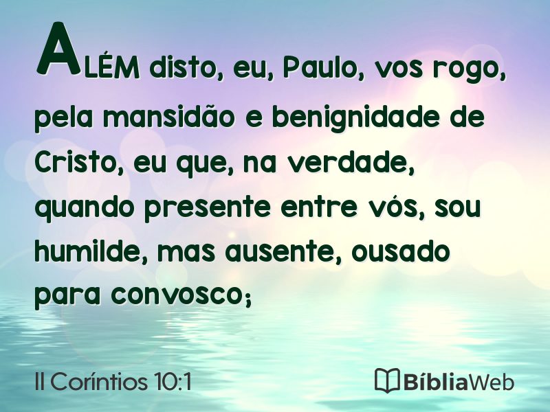 II Coríntios 10:1 em imagem para compartilhar