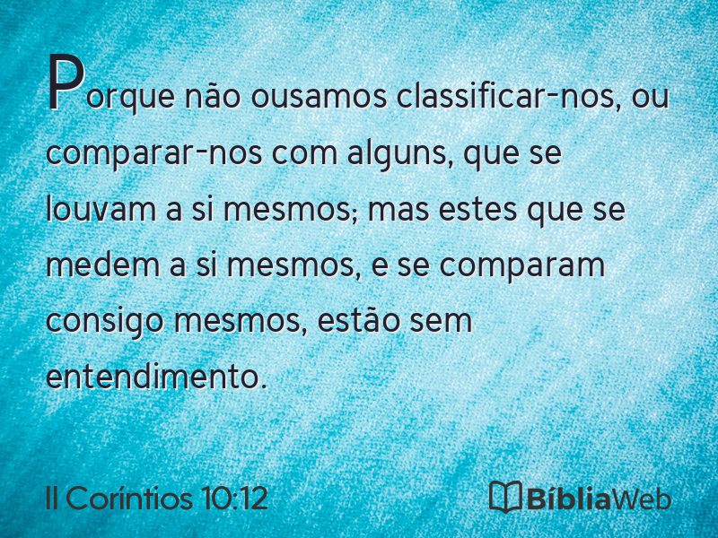 II Coríntios 10:12 em imagem para compartilhar