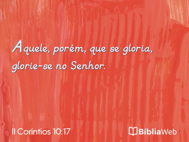 II Coríntios 10:17 em imagem para compartilhar