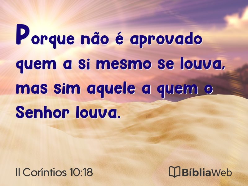 II Coríntios 10:18 em imagem para compartilhar