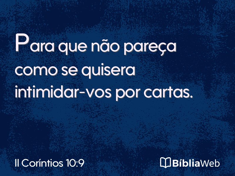 II Coríntios 10:9 em imagem para compartilhar