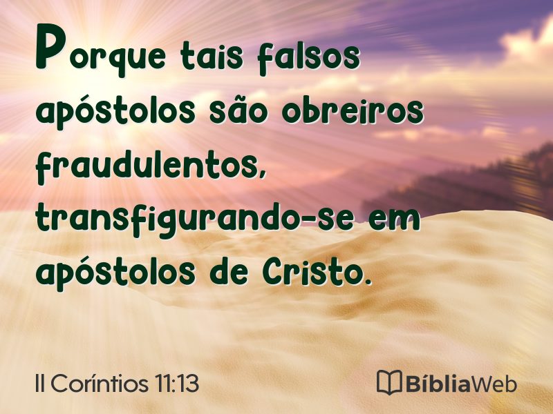II Coríntios 11:13 em imagem para compartilhar