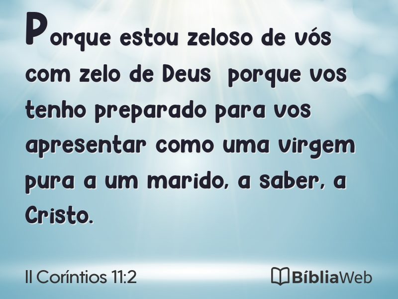 II Coríntios 11:2 em imagem para compartilhar