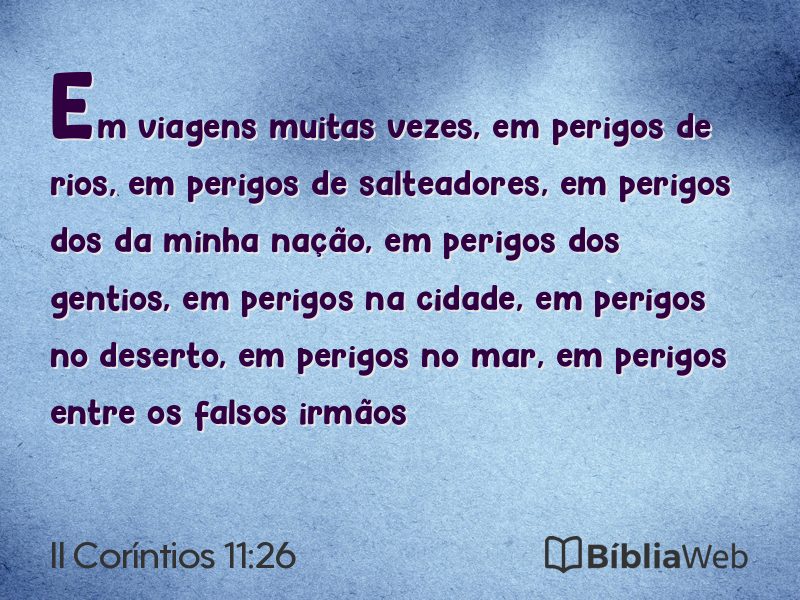 II Coríntios 11:26 em imagem para compartilhar